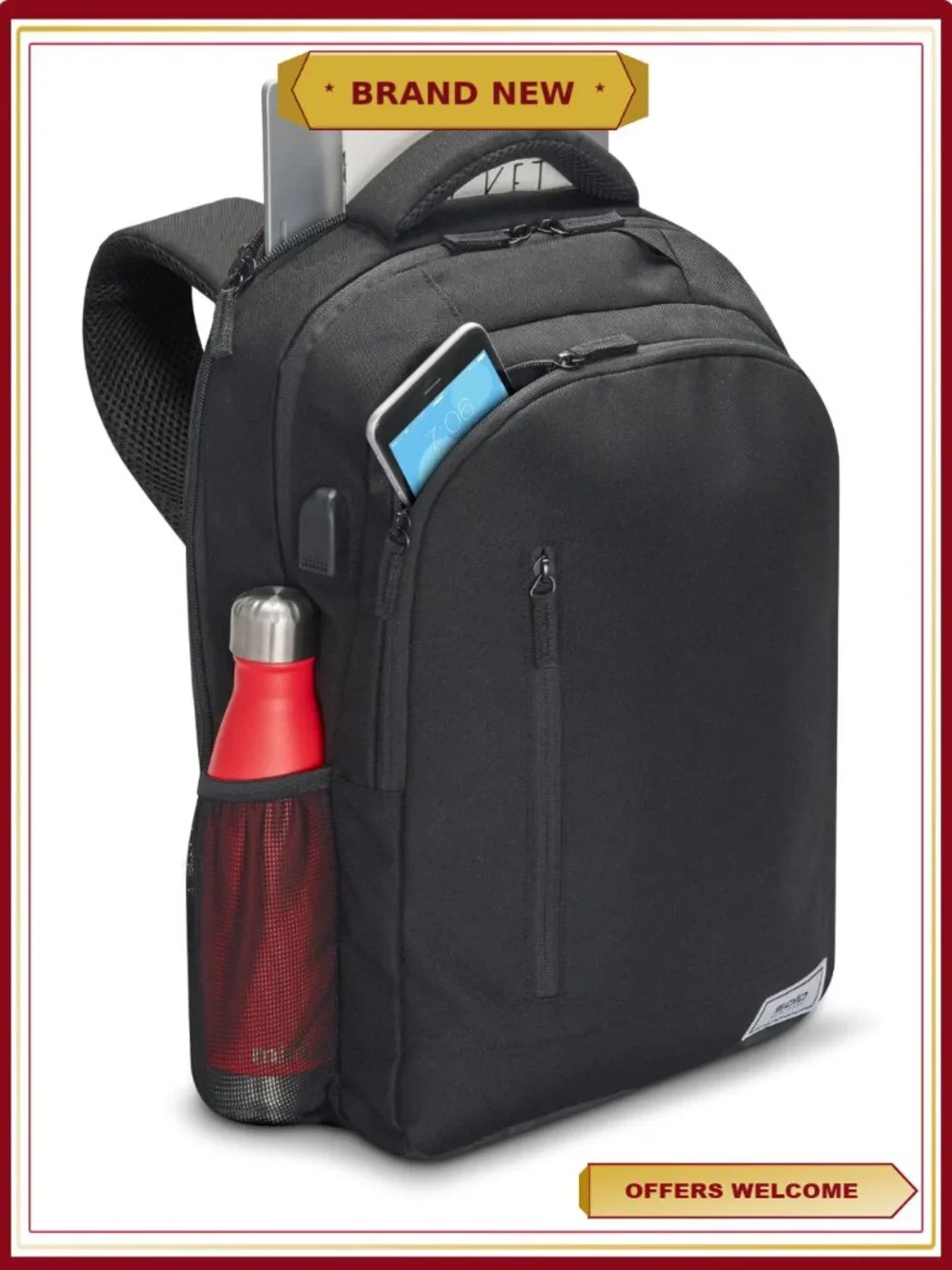 Recycled PET Laptop Backpack with RFID Protection